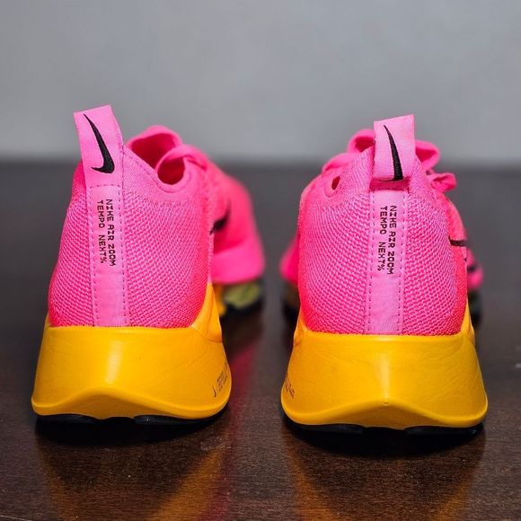 Nike Air Zoom Tempo Next% Flyknit Running Shoes Men's 8 Hyper Pink CI9923-600 - Picture 8 of 16
